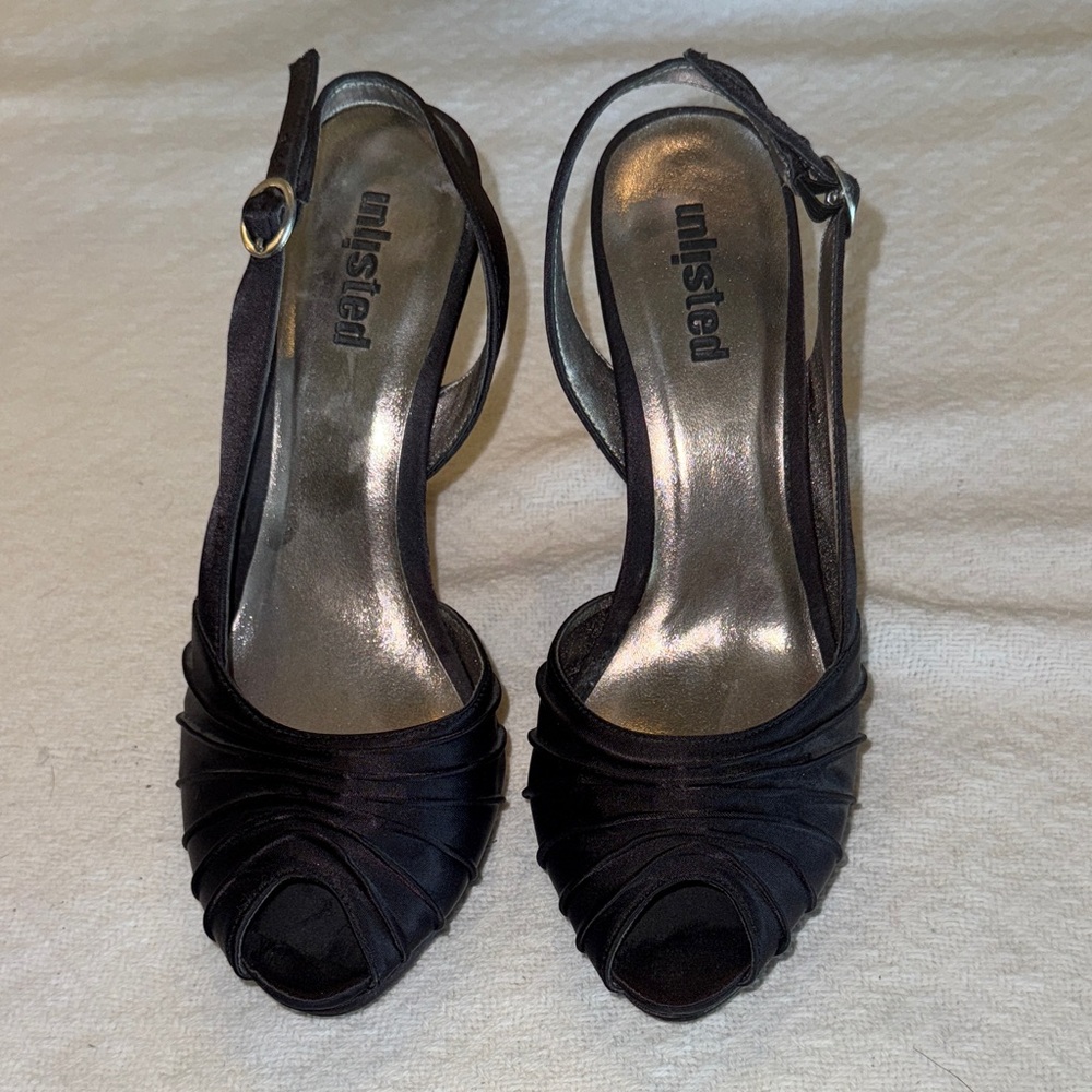 Unlisted Elegant Black Slingback Heels